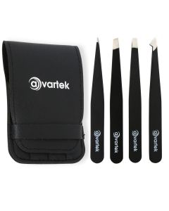 Tweezers Set Professional 4 - Piece Eyebrow Hair Beauty Pluckers Stainless Steel