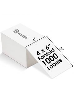 4x6" Fanfold Thermal Shipping Labels (1000 Labels) - 1 Stack