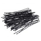 36 Waved Hair Pins Black Blonde Brown Bun Pins Hair Slides Kirby Grips 5.3cm (Black)