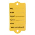 Plastic Identification Vehicle Key Tags 50 Pieces
