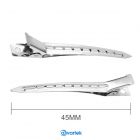 10 Pack 45mm Silver Crocodile Alligator DIY Bow Blank Hair Clips