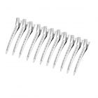 10 Pack 75mm Silver Crocodile Alligator DIY Bow Blank Hair Clips
