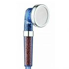 H & J - IONIC HAND HELD 3 SPRAY BLUE SHOWER HEAD SHOWER FILTER