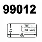 Dymo 99012 / S0722400 Compatible Labels, 89mm x 36mm, 260 Labels, White, Permanent