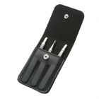 Tweezers Set 3 Piece Professional Stainless Steel Eyebrow Hair Pluckers + Case