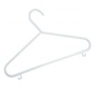 White Plastic Children's Clothes Hanger with Shoulder Notches - 29cm