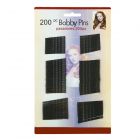 200 Hair Grips Clips Bobby Pins Bun Curvy Waved Kirby Girls Clamps Slides Black